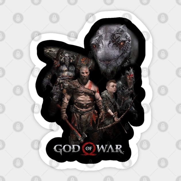 God of War, Friend and Foe Sticker by CylentArt